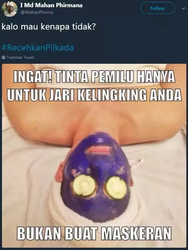 10 Meme Kocak Tinta Ungu Usai Nyoblos Ini Bikin Geleng Kepala