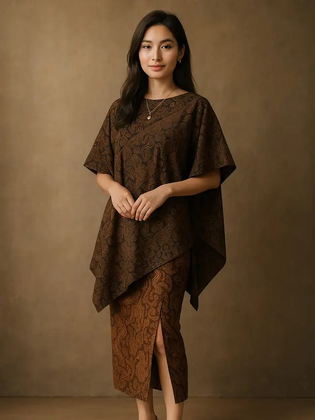 Model Padupadan Rok Span Batik Belah Samping