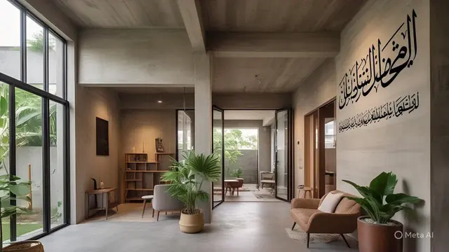 Desain Rumah Industrial Tropis Bergaya Islami