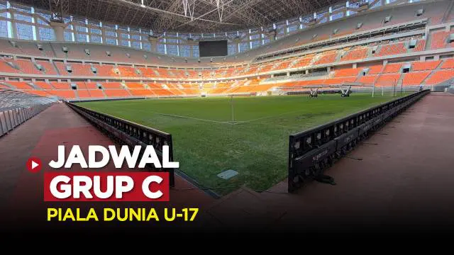 Berita video, Jadwal Grup C Piala Dunia U-17 2023 yang akan berlangsung di Jakarta International Stadium, Jakarta dan Stadion Si Jalak Harupat, Bandung.