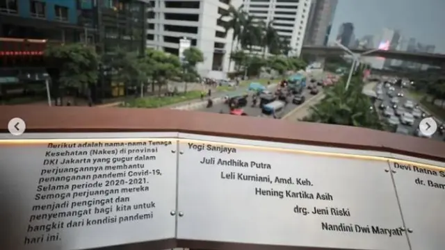 Menengok JPO Pinisi Sudirman, Bisa Dilintasi Sepeda dan Ada Nama Nakes yang Gugur Akibat Pandemi