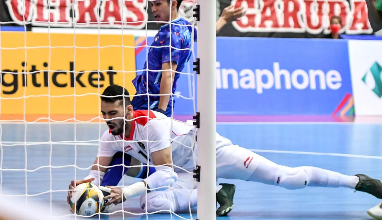 Timnas futsal Indonesia harus puas bermain imbang saat bersua Thailand pada laga cabang olahraga futsal SEA Games 2021. (dok. SEA Games)