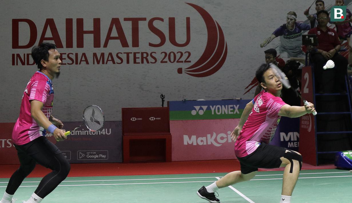 Di babak 16 besar, Mohammad Ahsan/Hendra Setiawan akan menantang pemenang laga antar ganda Korea Selatan Choi Sol-gyu/Kim Won-ho menghadapi Kang Min-hyuk/Seo Seung-jae. (Bola.com/Ikhwan Yanuar)