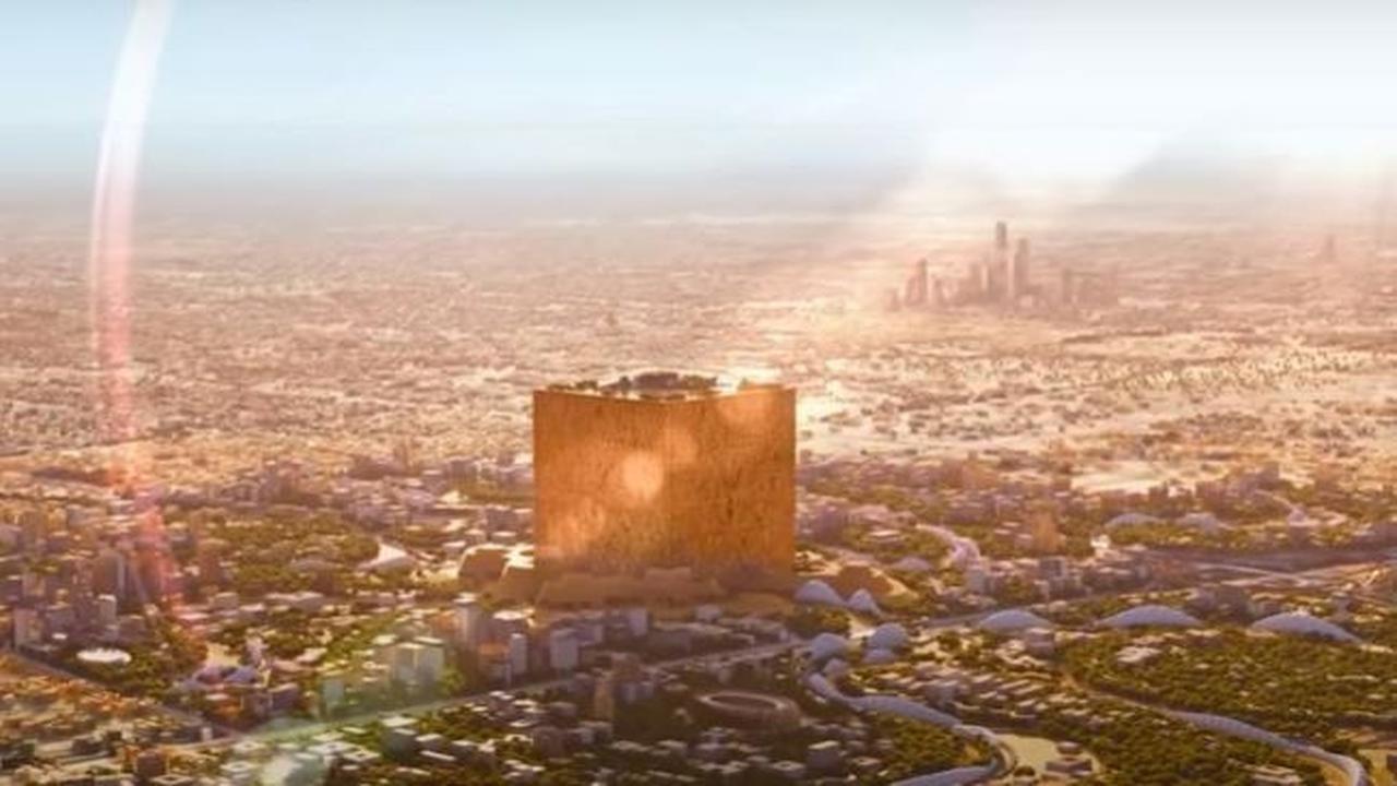 Arab Saudi membangun Mukaab di Riyadh, yang akan menjadi salah satu bangunan terbesar di dunia. (Sumber:tangkapan layar Public Investment Fund Arab Saudi)