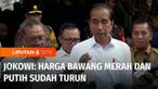Presiden Joko Widodo meninjau langsung kondisi bahan pokok dengan mengunjungi Pasar Baru Karawang, Jawa Barat. Menurut Jokowi, harga beras dan sayuran sudah mulai turun.