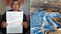 Demi membebaskan kampungnya dari limbah kimia, seorang pria Tiongkok memutuskan belajar hukum 16 tahun. (Foto : odditycentral.com)