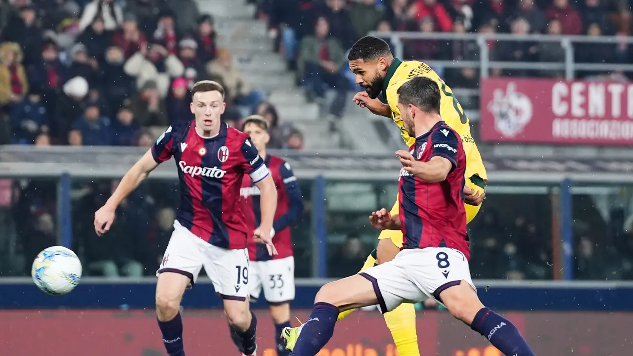 Ruben Loftus-Cheek mencetak gol di laga Bologna vs AC Milan di pekan ke-23 Liga Italia 2025/2026 di Renato Dall'Ara, Rabu (04/02/2026) dini hari WIB.