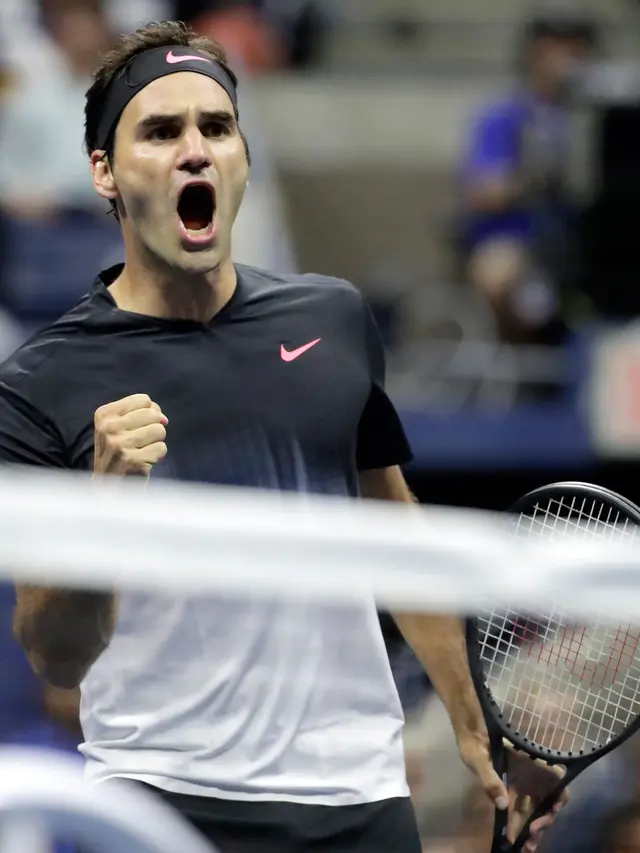 Tenis AS Terbuka 2017-Roger Federer-Frances Tiafoe