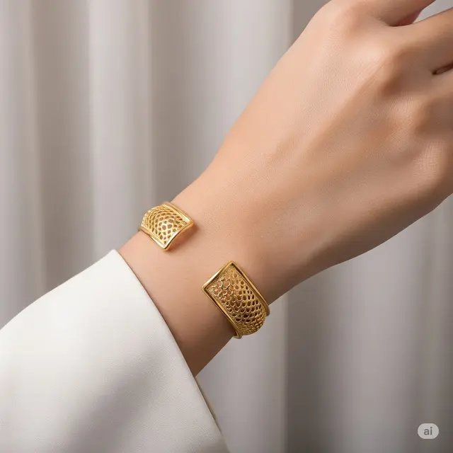 Gelang Cuff Minimalis Setengah Lingkaran