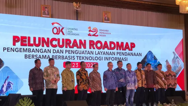 Kepala Eksekutif Pengawas Lembaga Pembiayaan, Perusahaan Modal Ventura, Lembaga Keuangan Mikro dan Lembaga Jasa Keuangan (PVML) OJK Agusman dalam peluncuran LPBBTI, di Four Season Jakarta, Jumat (10/11/2023). (Tira/Liputan6.com)