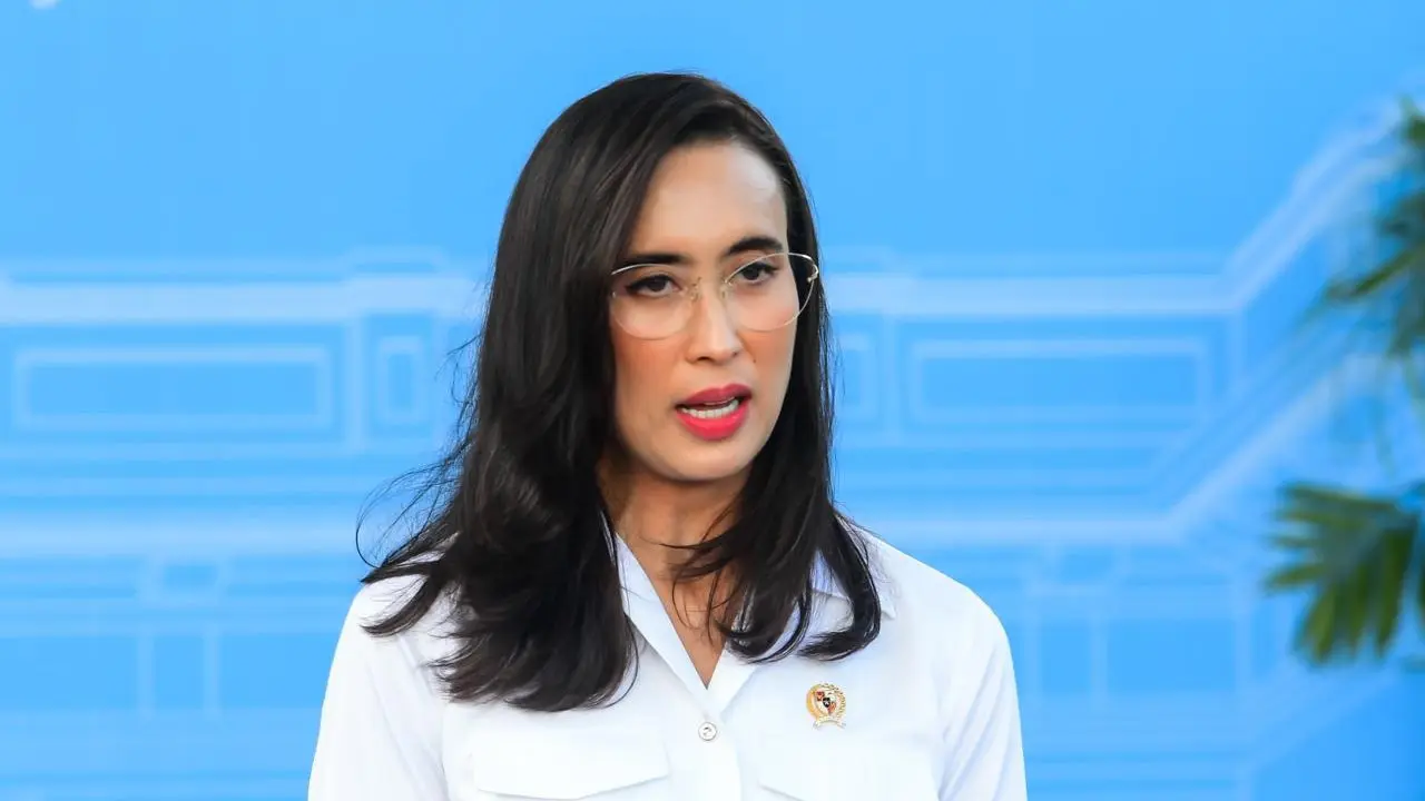 Menteri Pariwisata (Menpar) Widiyanti Putri di Istana Merdeka, Jakarta.
