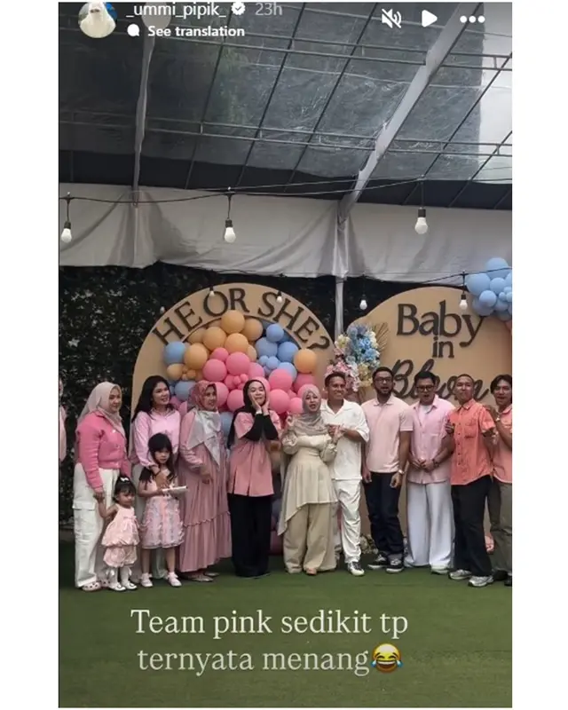 8 Potret gender reveal anak pertama Adiba Khanza dan Egy Maulana, Umi Pipik bakal punya cucu perempuan