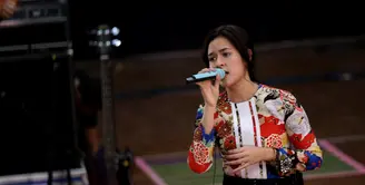 Raisa sedang melakukan general rehearsal konsernya yang bertajuk Pemeran Utama (Foto: Wimbarsana/Bintang.com)