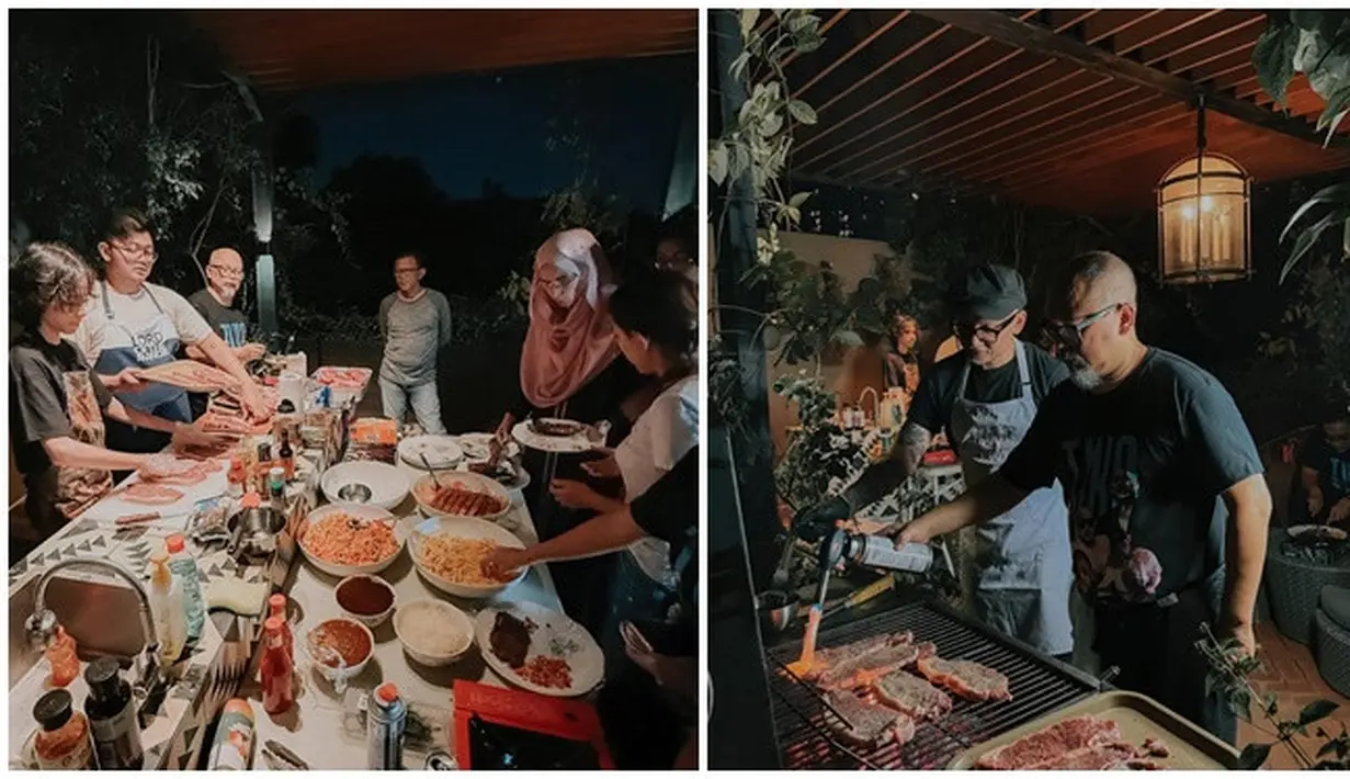 Tak hanya merayakan ulang tahun Tiko, acara tersebut juga jadi momen kumpul keluarga sembari BBQ-an bareng. Suasana yang hangat tentunya membuat Tiko Aryawardhana semakin bahagia di hari ulang tahunnya ini. Meski ramai keluarga yang datang, namun Tiko dan BCL tentunya tak kehilangan momen untuk nikmati momen manis berdua di hari bahagia ini. (Liputan6.com/IG/@itsmebcl)