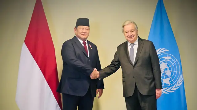 Presiden Prabowo Subianto melakukan pertemuan bilateral dengan Sekretaris Jenderal (Sekjen) Persatuan Bangsa-Bangsa (PBB), António Guterres, di Rio de Janeiro, Brasil, Minggu, 17 November 2024.