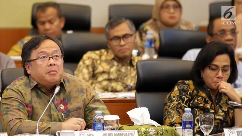 Sri Mulyani, Yasonna Laoly, dan Bambang Brodjonegoro Rapat Kerja Bersama DPR