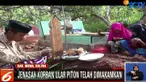 Sebagai penghormatan terakhir, keluarga membakar pakaian korban.