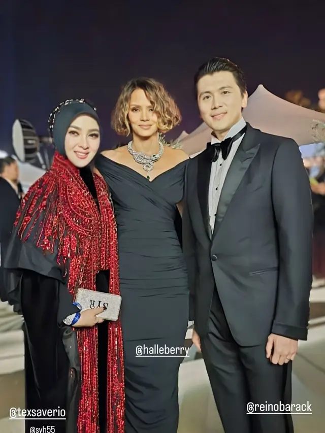 8 Potret Reino Barack Temani Syahrini di Cannes 2025
