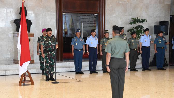 Kenaikan Pangkat 13 Perwira Tinggi (Pati) TNI dengan rincian 7 Pati TNI AD, 5 Pati TNI AL dan 1 Pati TNI AU (Foto: Istimewa)