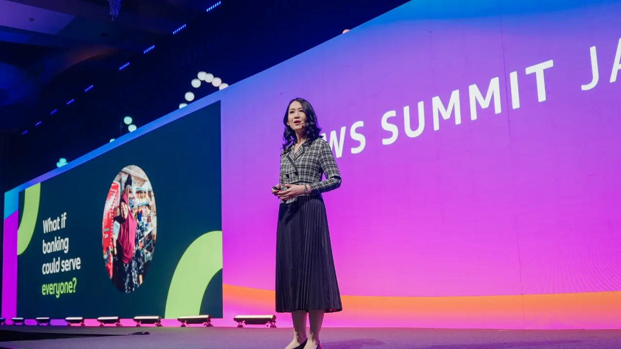 Chief Financial Officer Superbank Melisa Hendrawati dalam acara AWS Summit Jakarta 2025 7 Agustus 2025. (Dok Superbank)