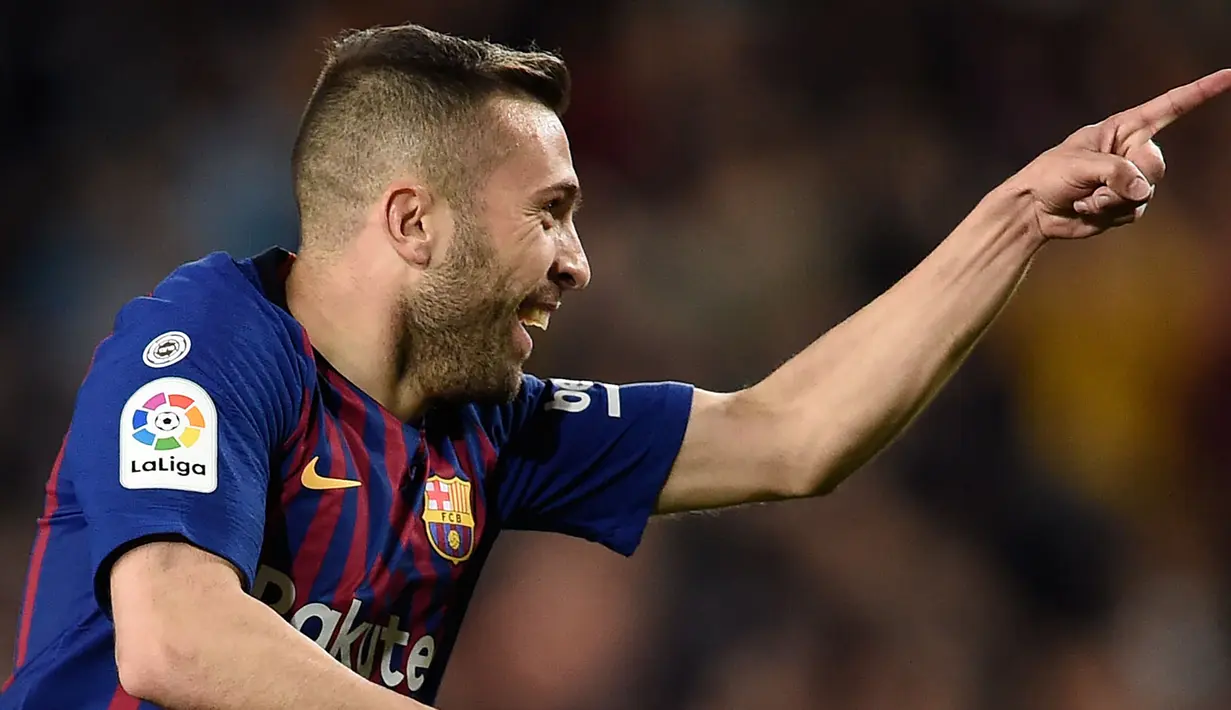 7. Jordi Alba (Spanyol) - Sebesar 500 juta euro dengan kontrak hingga 30 Juni 2024. (Photo by PAU BARRENA / AFP)