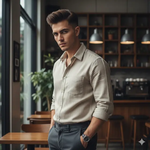 Model Rambut Pria Burst Fade Panjang