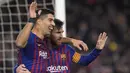 Luis Suarez. Kebersamaan keduanya di Barcelona dimulai pada 2014 usai Luis Suarez hijrah dari Liverpool. Mereka berhasil meraih 13 trofi selama 5 tahun bermain bersama. Mereka juga sering liburan bersama dengan membawa pasangan masing-masing, seperti ke Ibiza pada 2018. (Foto: AFP/Lluis Gene)