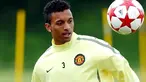Winger Manchester United Nani berlatih di Carrington pada 24 Mei 2011 dalam persiapan laga final Liga Champions menghadapi Barcelona di Wembley Stadium. AFP PHOTO/PAUL ELLIS