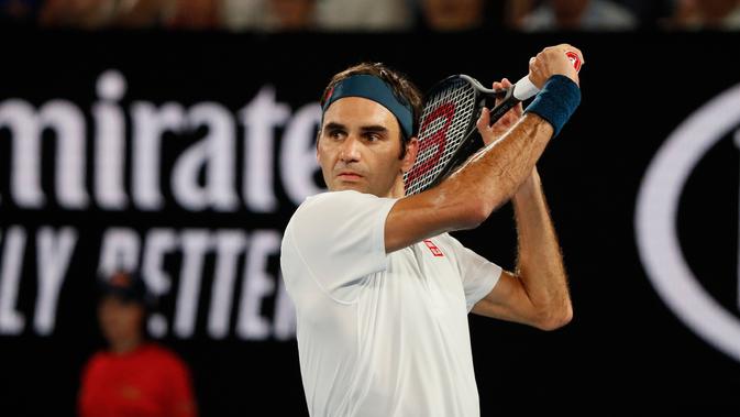 Petenis Swiss Roger Federer (DAVID GRAY/AFP)