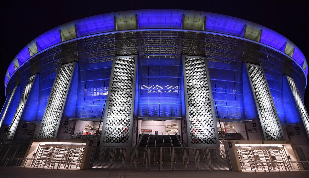 Puskas Arena dibangun mulai 2017 dan selesai pada akhir 2019, Stadion ini memiliki kapasitas mencapai 68.000 penonton. (AFP/Attila Kisbenedek)