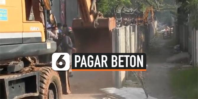 VIDEO: Pemkot Tangerang Bongkar Pagar Beton yang Halangi Akses Warga