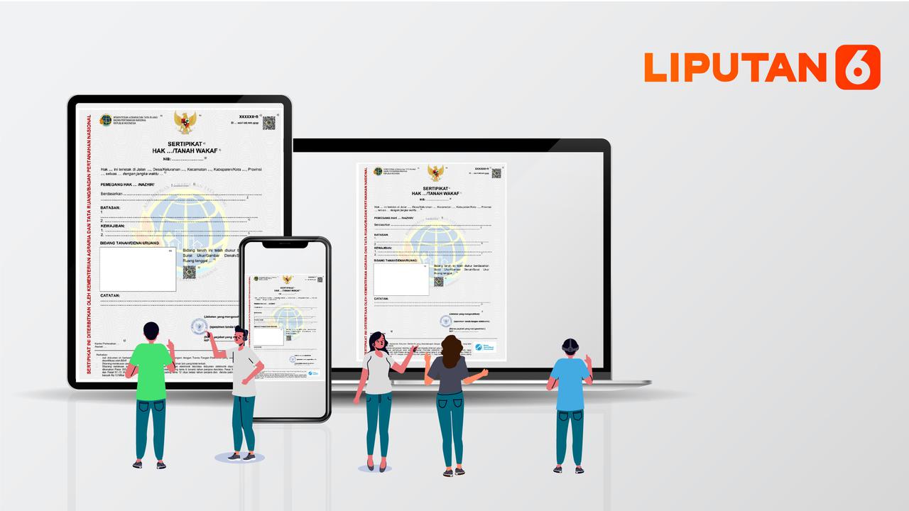 Ilustrasi Sertifikat Tanah Elektronik (Liputan6.com/ Abdillah)