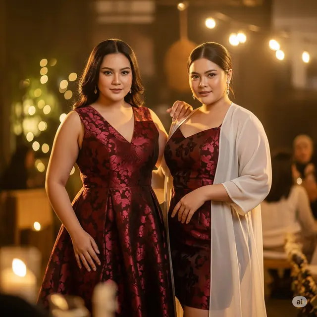 Model Gaun Brokat untuk Dada Besar. Foto: Gemini