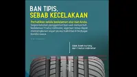 Ban mobil tipis sebabkan kecelakaan. (Instagram @kemenhub151)