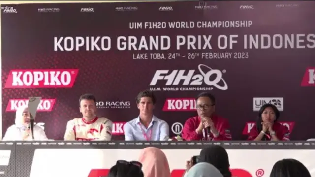 Jumpa pers pemenang F1 Powerboat Danau Toba 2023