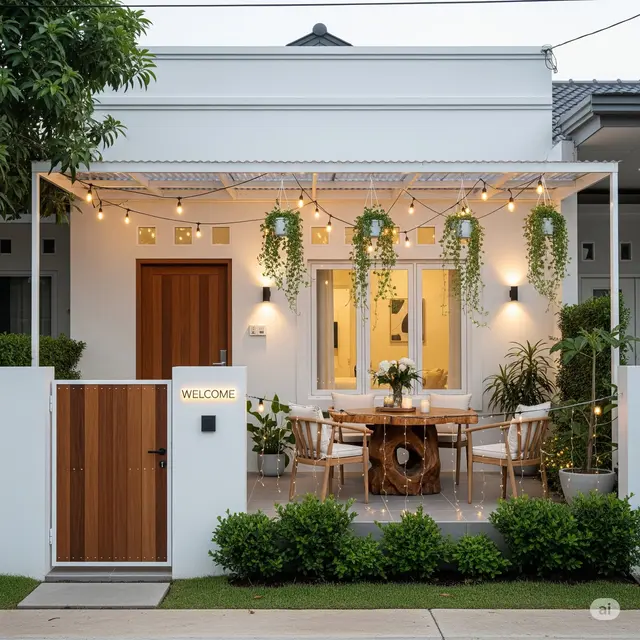 Desain Depan Rumah Sederhana Tapi Mewah. Foto: Gemini