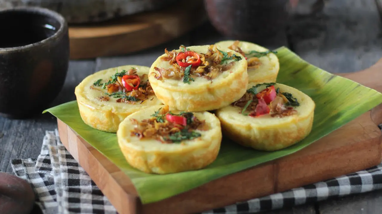 Resep Kue Talam Ebi Khas Pontianak dengan Saus Pedas