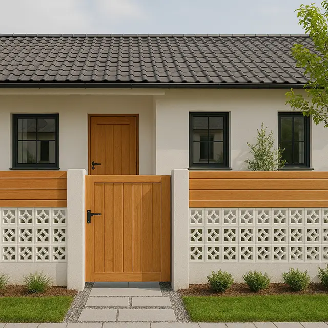 Rumah Minimalis dengan Pagar Roster 2025 (Foto: ChatGPT)