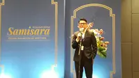 Managing Director Culture Royal Indoneaia Derrick Buntaran saat peluncuran Samisara The Grand Ballroom dan Function Rooms di Sopo Del Tower, Kuningan, Jakarta Selatan, Rabu (13/3/2019) (Liputan6.com/Komarudin)