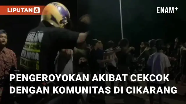 Komunitas pecinta motor terlibat cekcok dengan warga di Cikarang Barat, Bekasi. Cekcok tersebut berujung pengeroyokan terhadap anggota komunitas