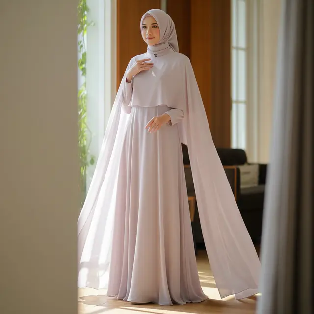 9 Model Gamis Chiffon Flowy Terbaru, Tampil Anggun dan Modern