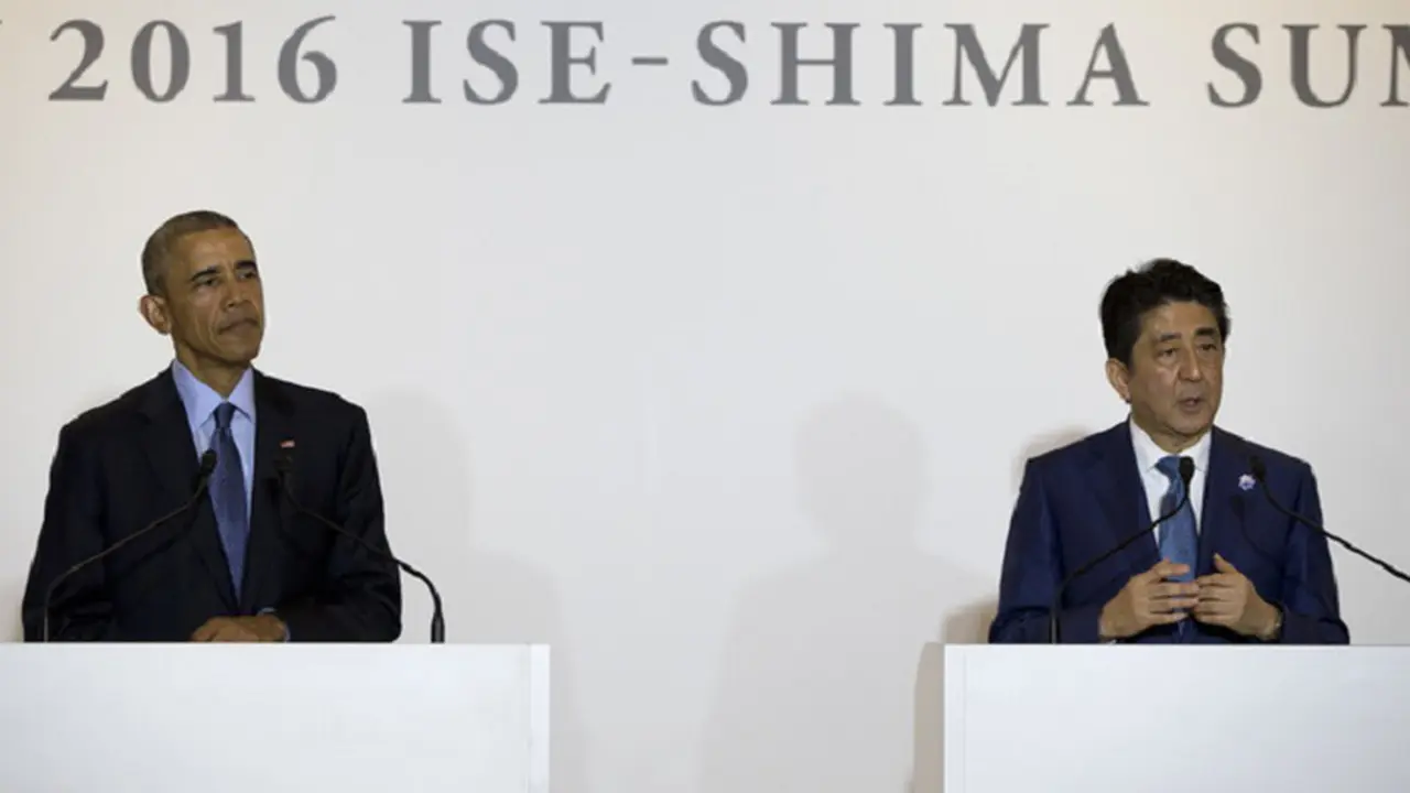 Presiden AS Barack Obama dan PM Jepang Shinzo Abe