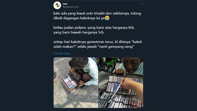 Kisah Kakek Penjual Pulpen