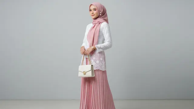 Inspirasi Model Kebaya Modern dengan Rok Plisket di 2025