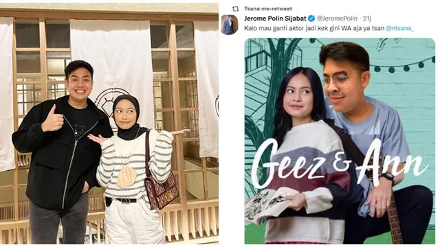 Beri Semangat, Ini 6 Potret Persahabatan Jerome Polin dan Tsana ‘Rintik Sedu’