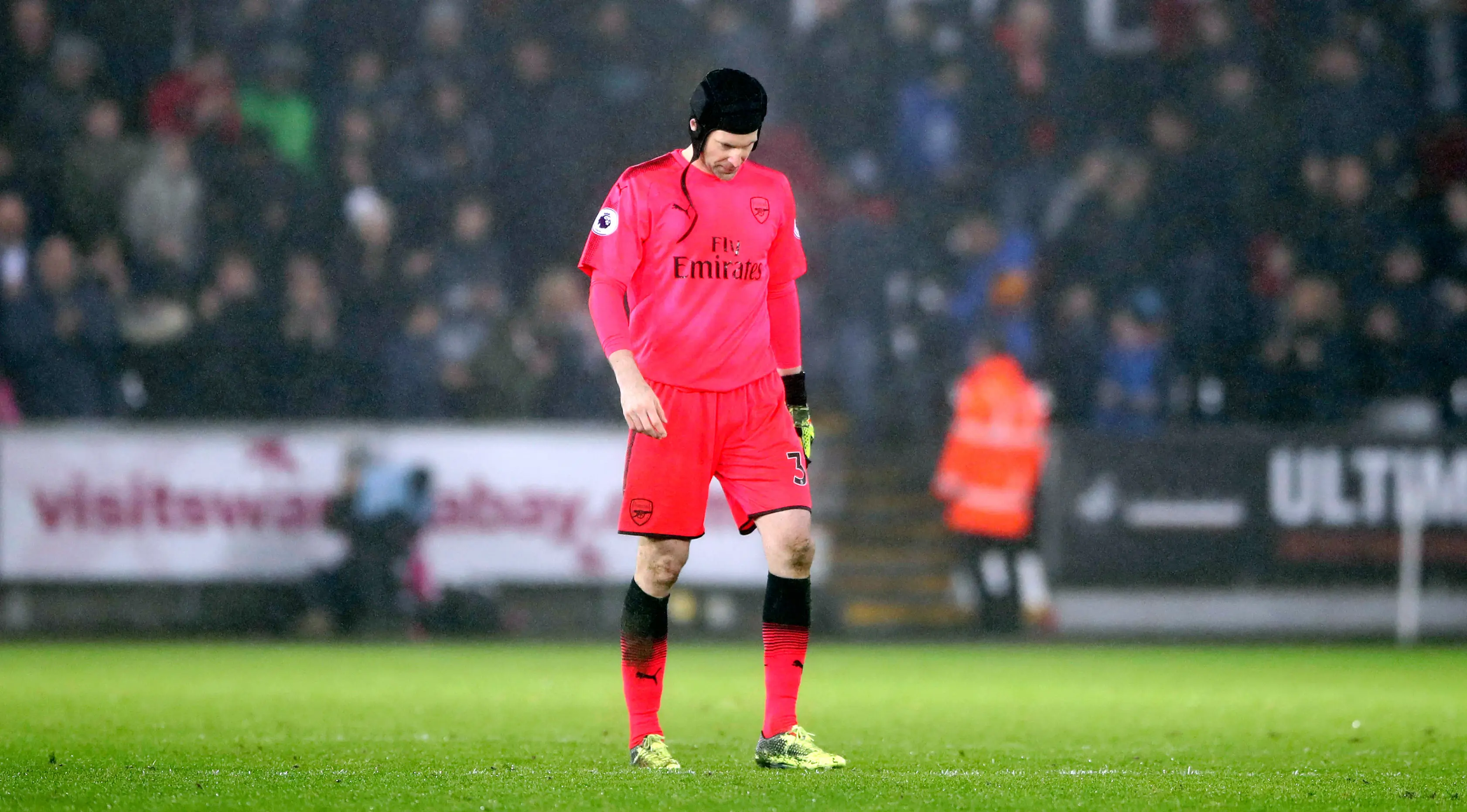 Kiper Arsenal, Petr Cech (Nick Potts/PA via AP)