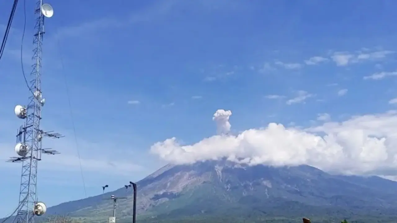 Gunung Semeru kembali erupsi dengan ketinggain 700 meter (Istimewa)