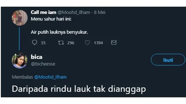 5 Curhatan Menu Sahur Ala Netizen, Bikin Senyum Kecut