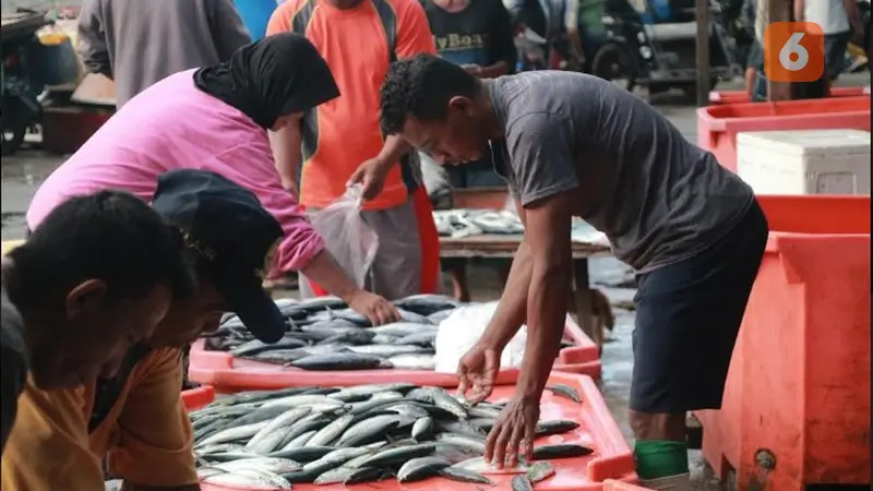 Aktivitas jual beli di tempat pelelangan ikan (TPI) Kota Gorontalo (Foto: Arfandi Ibrahim/Liputan6.com)