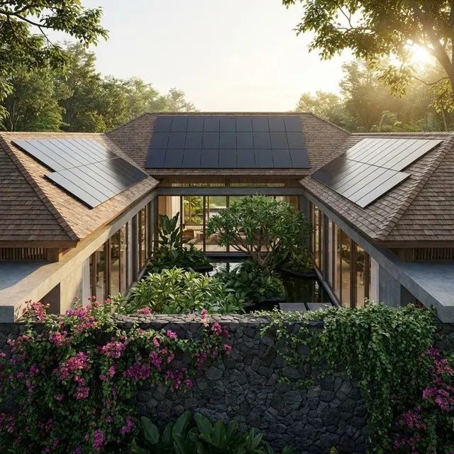 Desain Rumah Modern Tropis 1 Lantai Tren 2026
